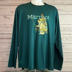 Marmot Men's Teal Graphic Long Sleeve Tee